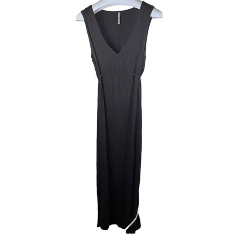Old Navy Women's Brown Sleeveless Maxi Dress Size Large V-Neck Long Classic Work